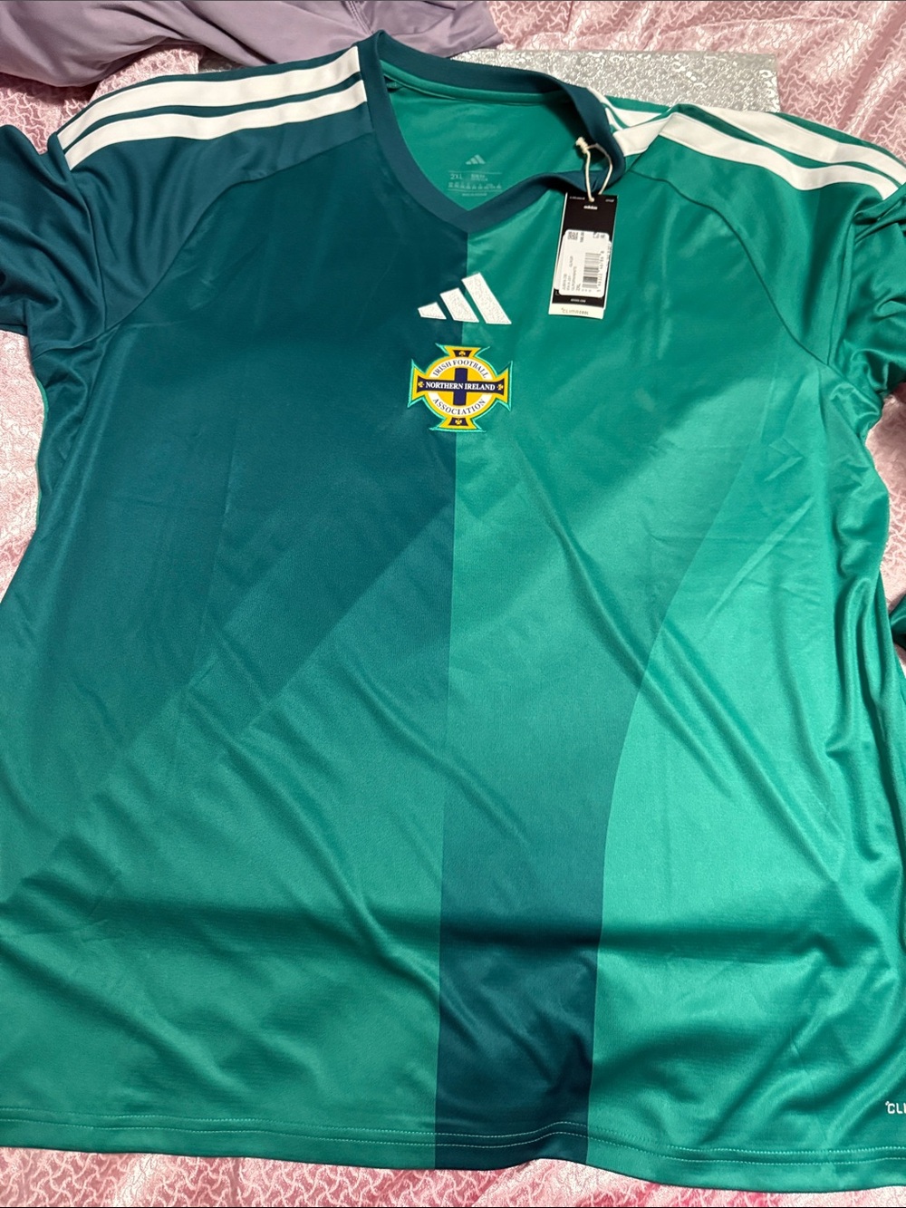 adidas Green Gradient Northern Ireland Football Jersey